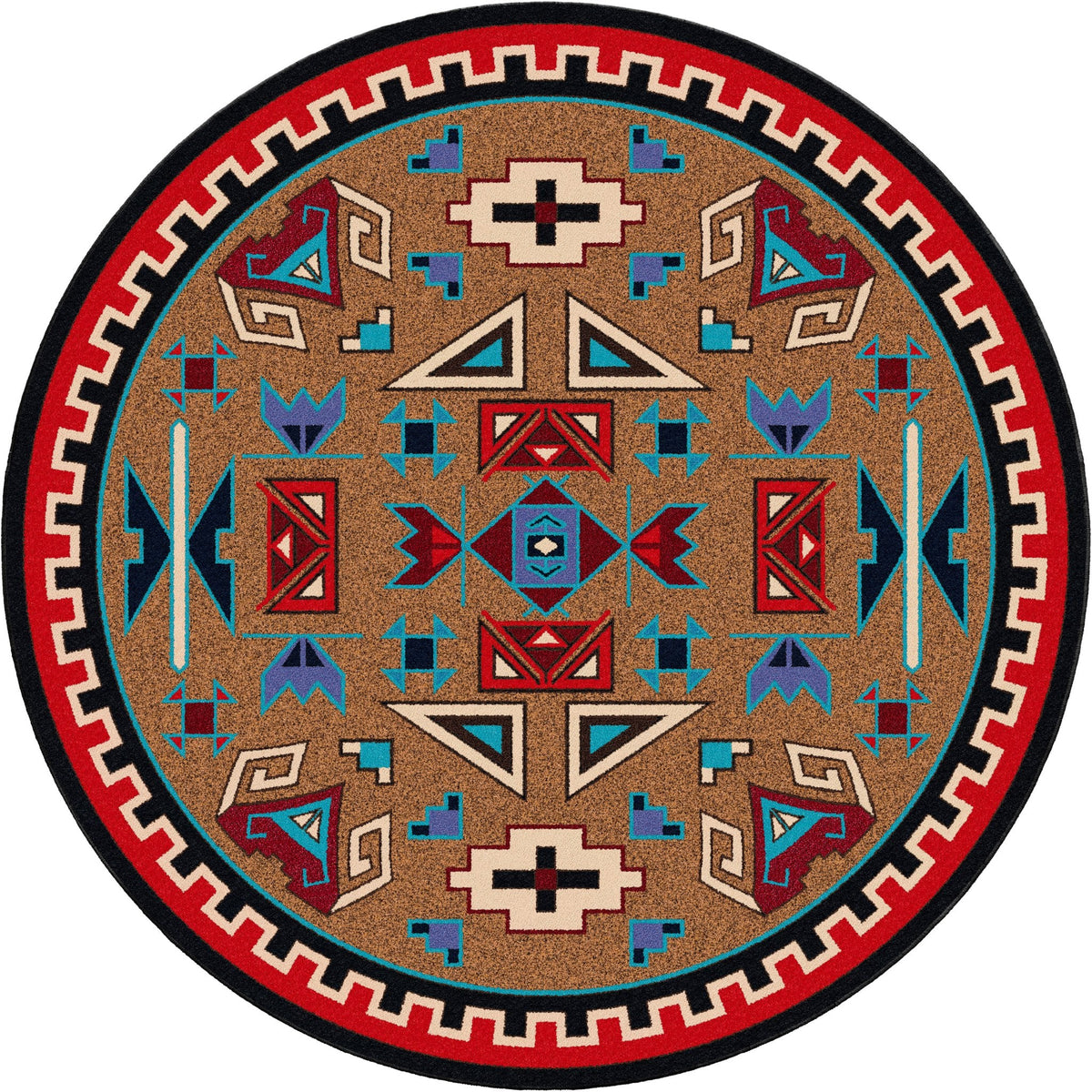 American Dakota Four Rams Bright Rug