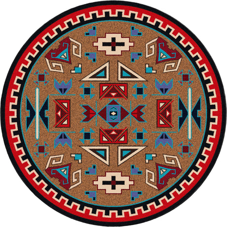 American Dakota Four Rams Bright Rug