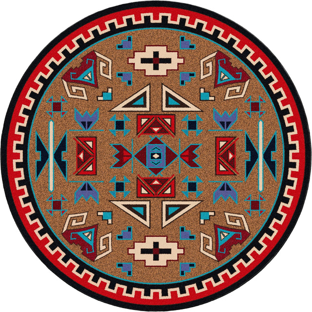 American Dakota Four Rams Bright Rug