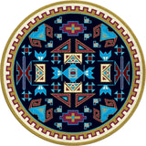 American Dakota Four Rams Copper Rug