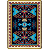 American Dakota Four Rams Copper Rug