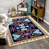 American Dakota Four Rams Copper Rug