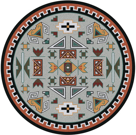 American Dakota Four Rams OKA Rust Rug