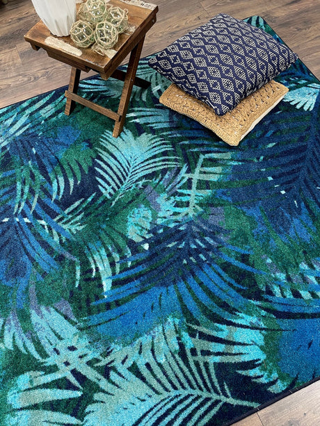 American Dakota Fronds Green Rug - 0515GRN234