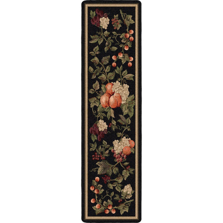 American Dakota Fruit Reserve Black Rug - 0463BLK234