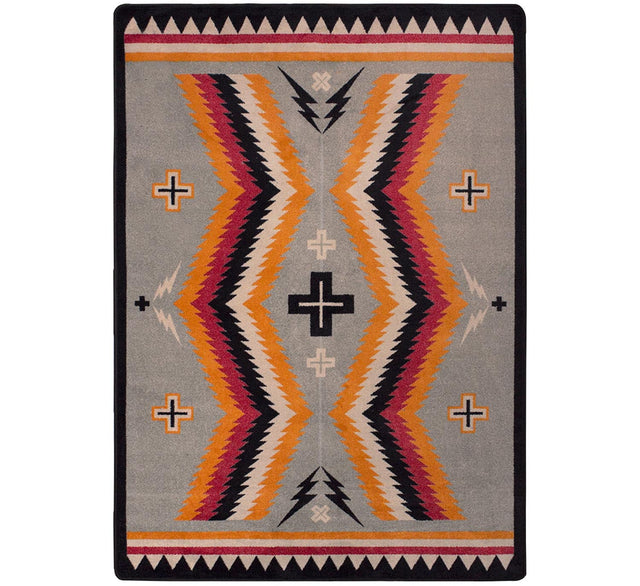 American Dakota Fury Peaks Black Frame Rug - S0230BKF234