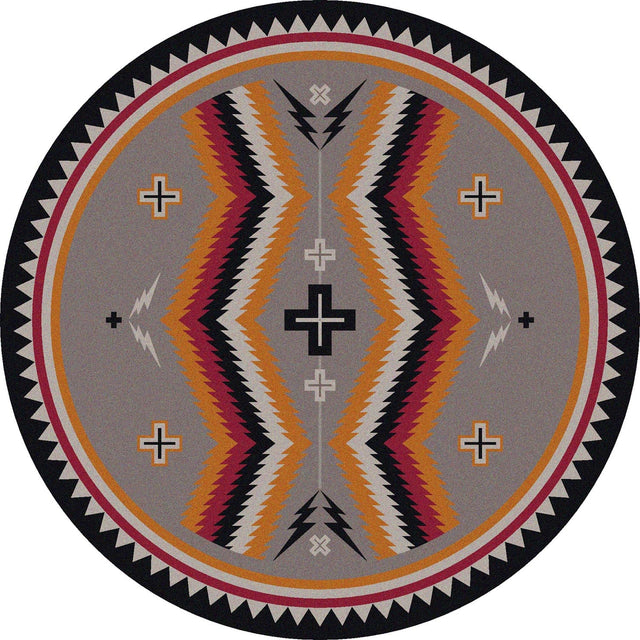 American Dakota Fury Peaks Black Frame Rug - S0230BKF234