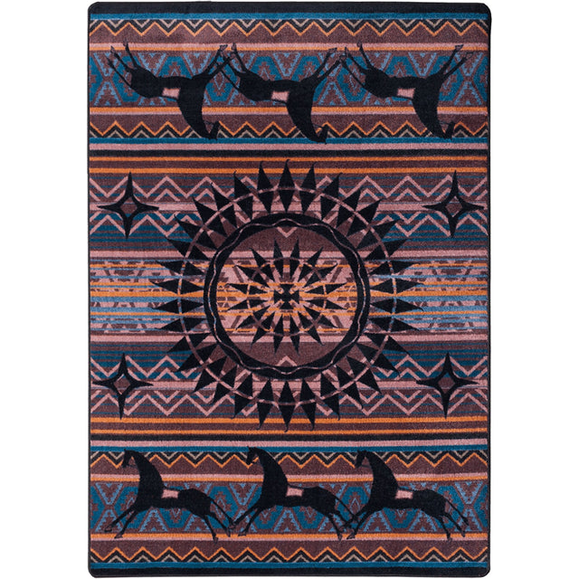 American Dakota Ghost Rider Plum Rug