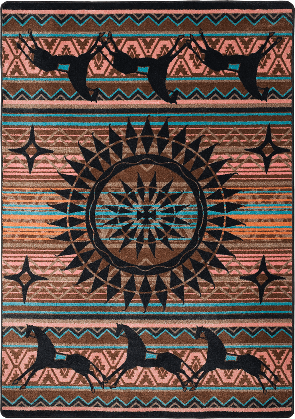 American Dakota Ghost Rider Turquoise Rug