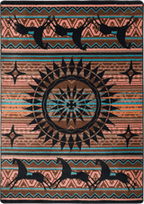 American Dakota Ghost Rider Turquoise Rug