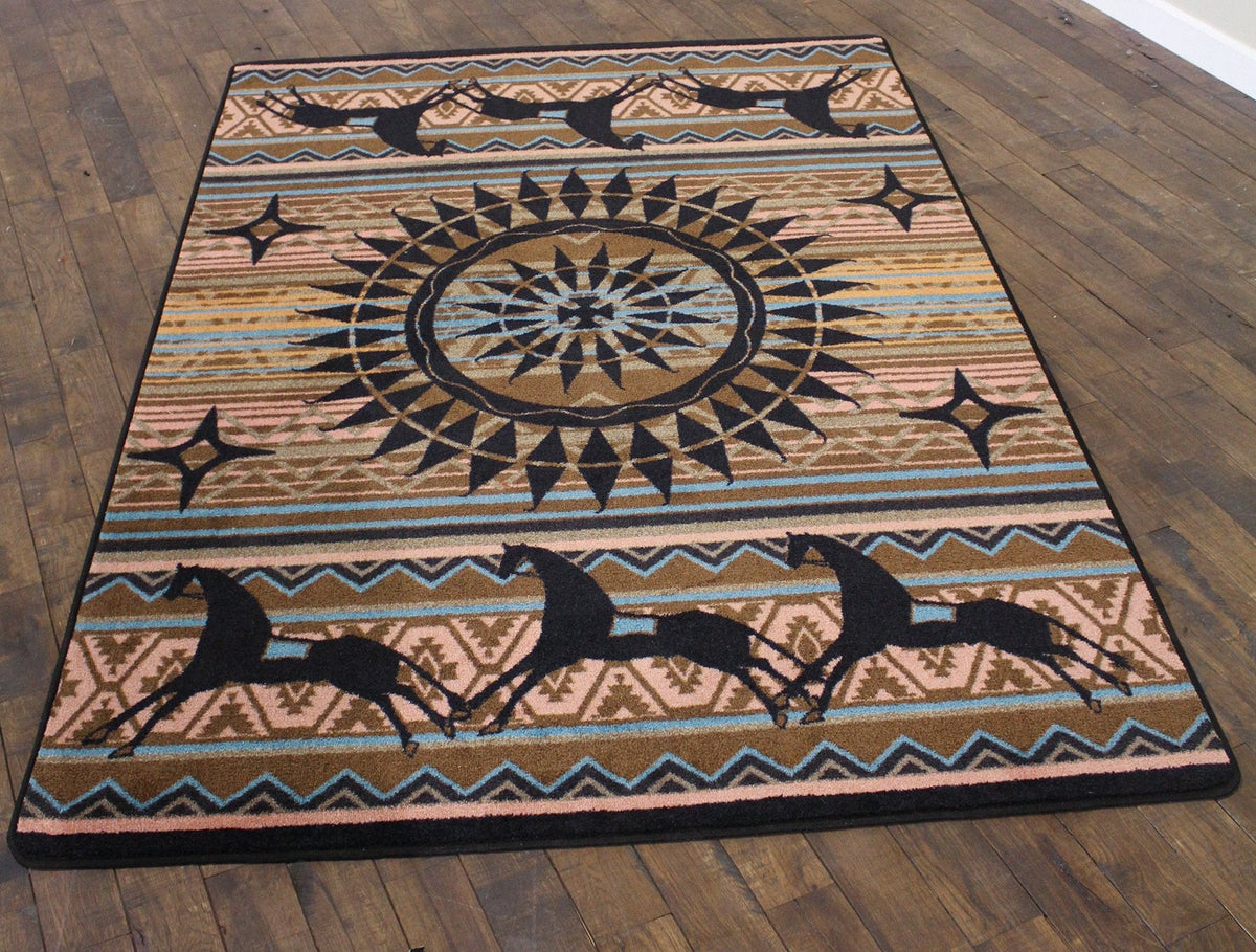American Dakota Ghost Rider Turquoise Rug