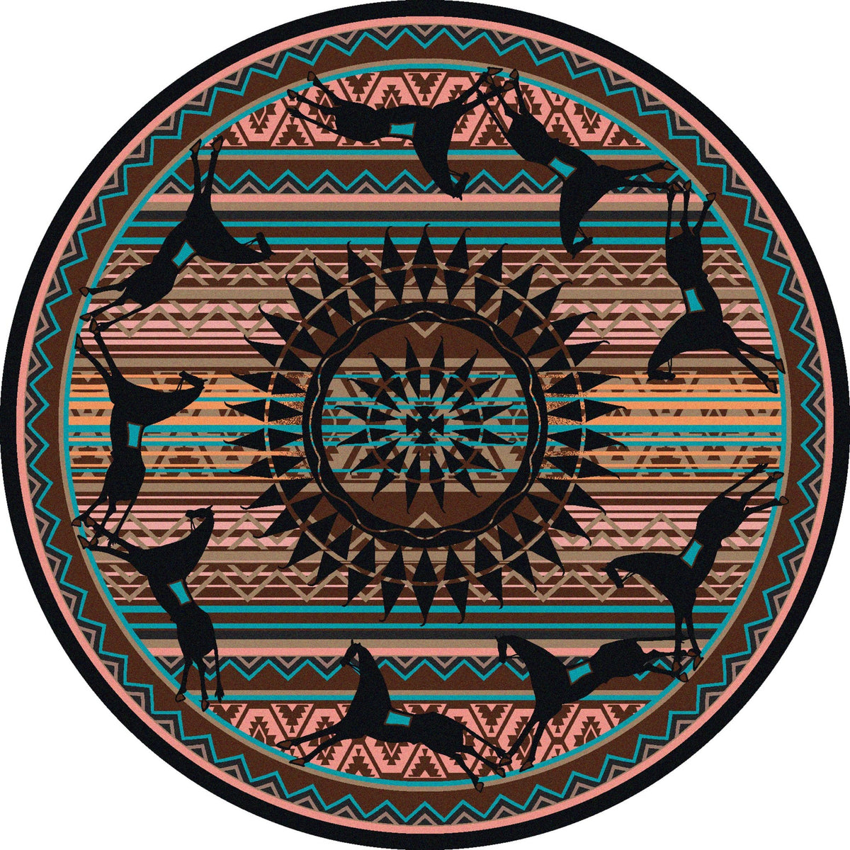 American Dakota Ghost Rider Turquoise Rug