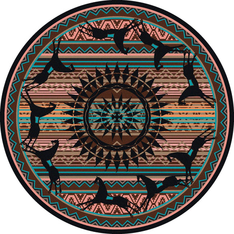 American Dakota Ghost Rider Turquoise Rug