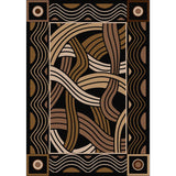 American Dakota Hand Coiled Black Rug