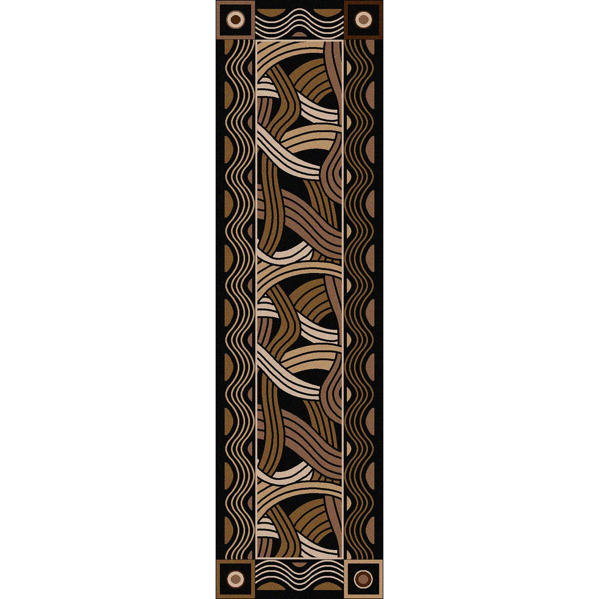American Dakota Hand Coiled Black Rug
