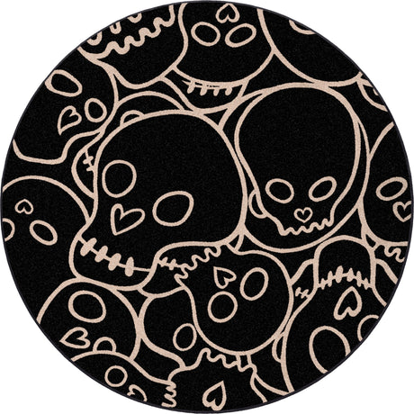 American Dakota Head Banger Black Rug - 0005BLK234