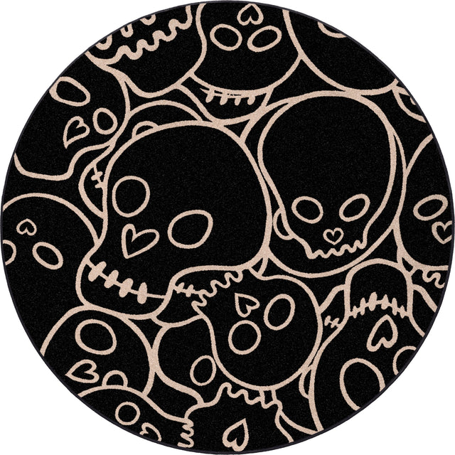 American Dakota Head Banger Black Rug - 0005BLK234