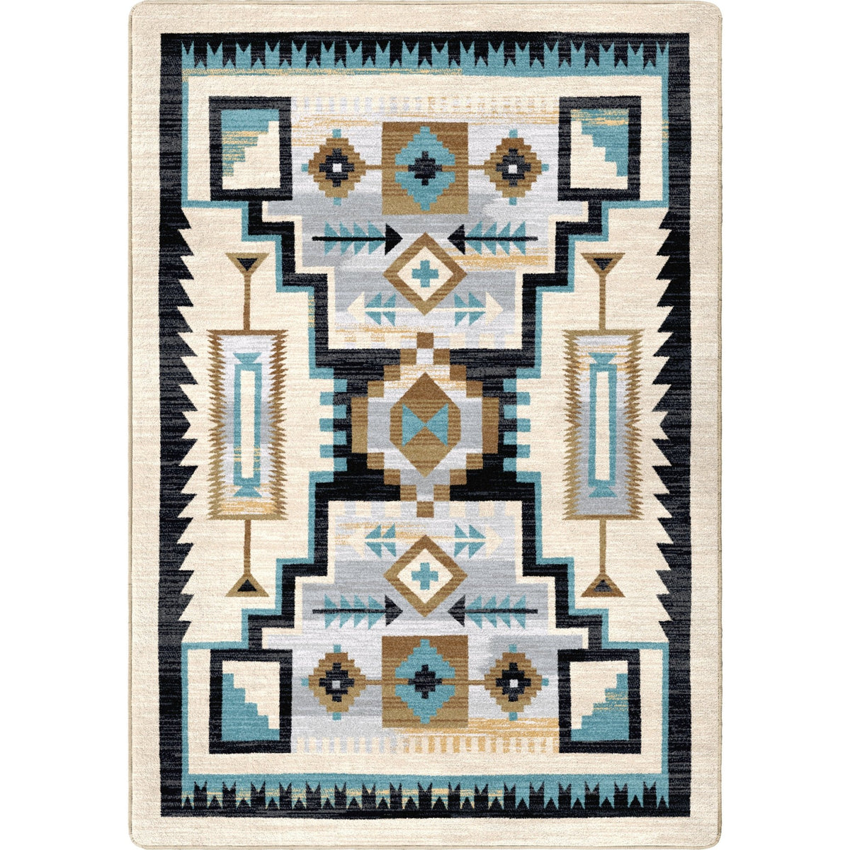 American Dakota Head Winds Turquoise Rug - ZZAD0577TUR234
