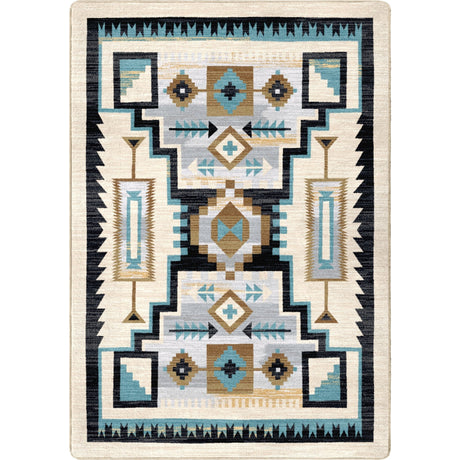 American Dakota Head Winds Turquoise Rug - ZZAD0577TUR234
