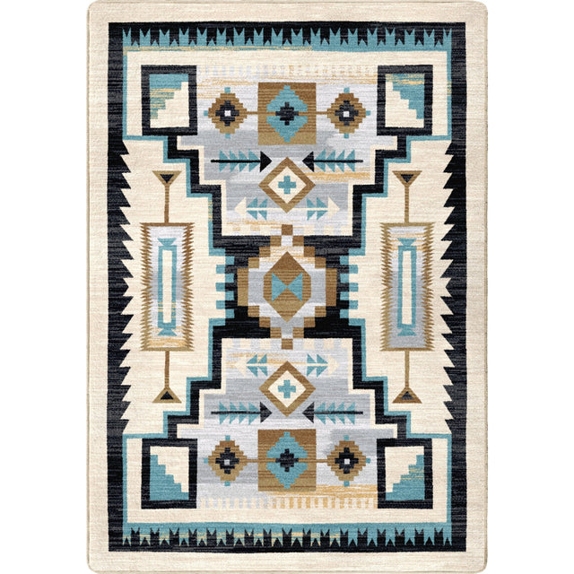American Dakota Head Winds Turquoise Rug - ZZAD0577TUR234