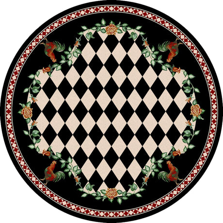 American Dakota High Country Rooster Black Rug - 0123BLK234