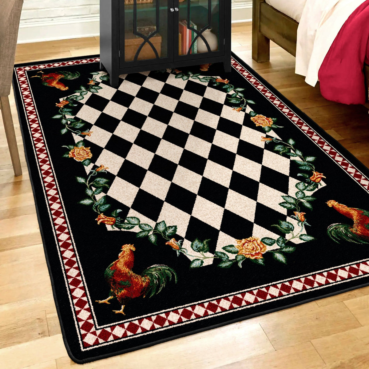 American Dakota High Country Rooster Black Rug - 0123BLK234