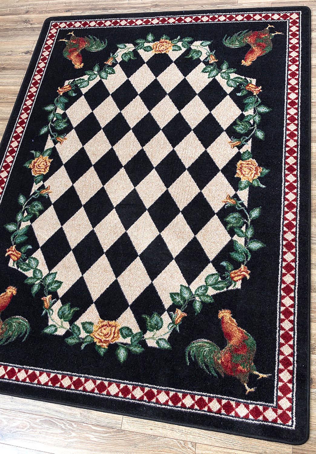 American Dakota High Country Rooster Black Rug - 0123BLK234