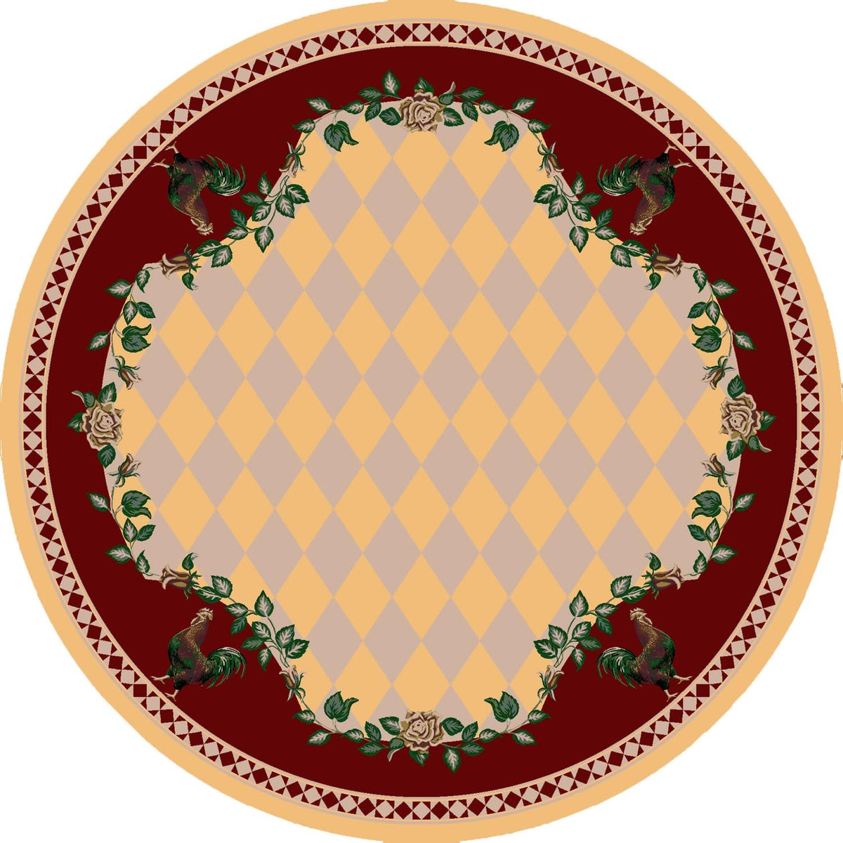 American Dakota High Country Rooster Yellow Rug - 0123YEL234