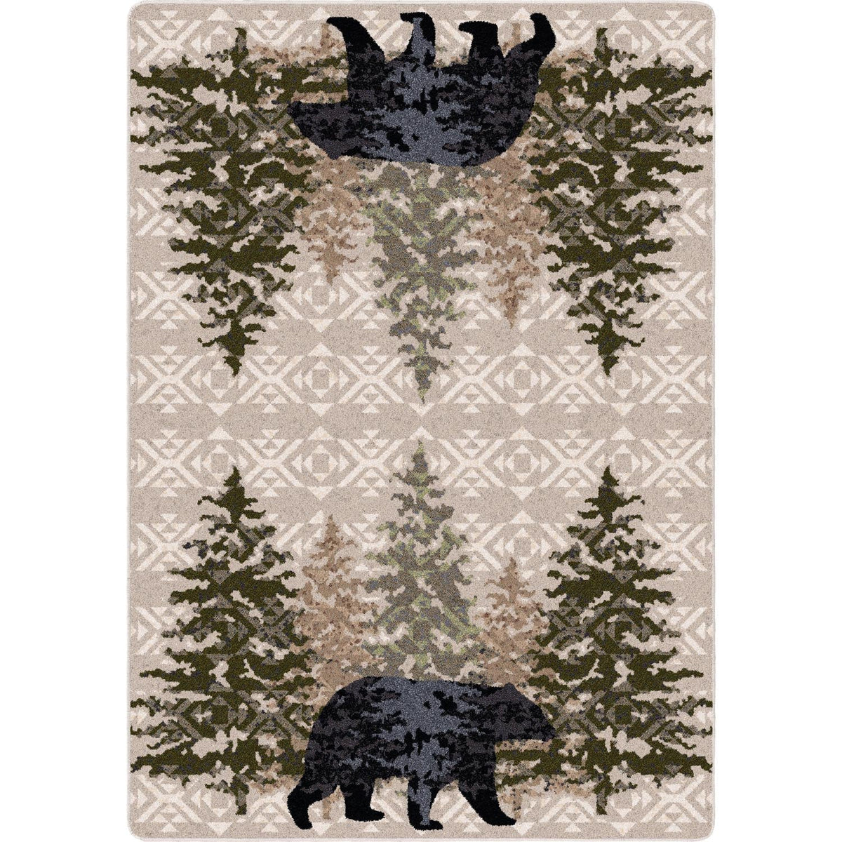 American Dakota High Point Bear Stone Rug - 0420STN234