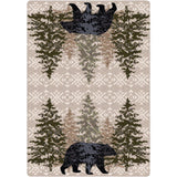 American Dakota High Point Bear Stone Rug - 0420STN234