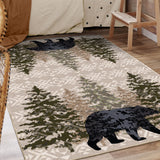 American Dakota High Point Bear Stone Rug - 0420STN234