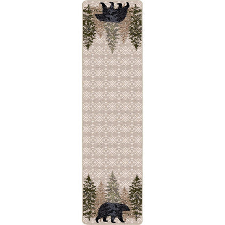 American Dakota High Point Bear Stone Rug - 0420STN234