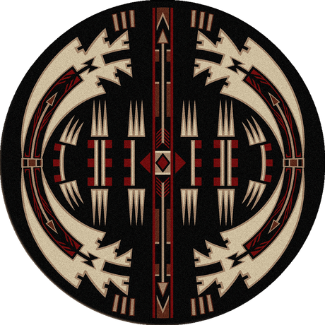 American Dakota Horse Thieves Black Rug