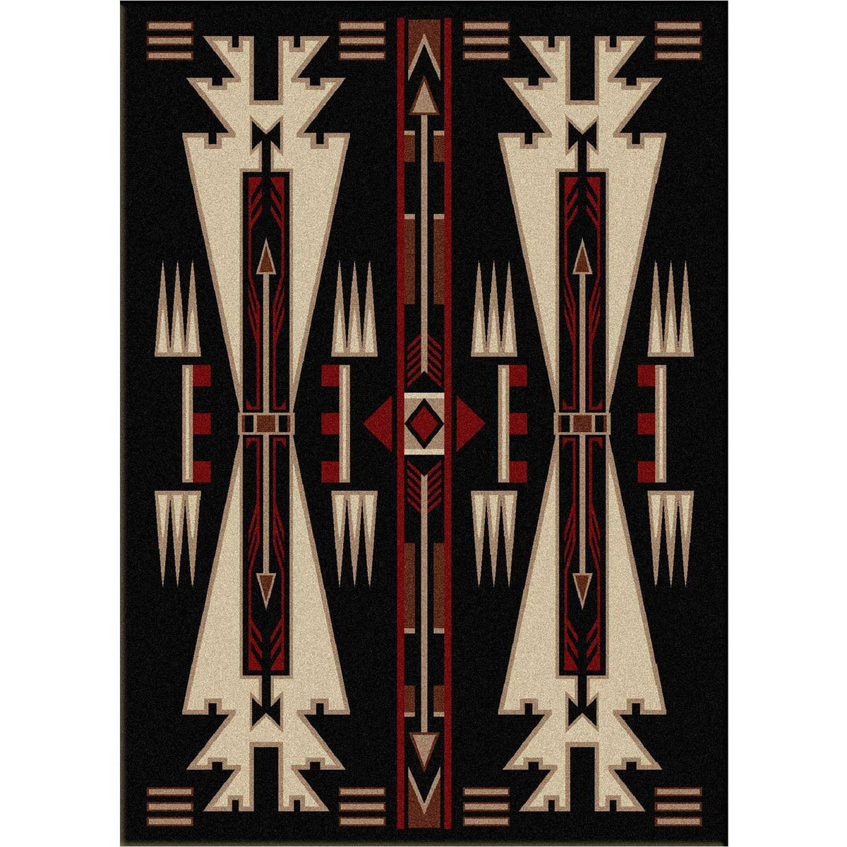 American Dakota Horse Thieves Black Rug