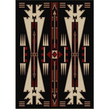 American Dakota Horse Thieves Black Rug