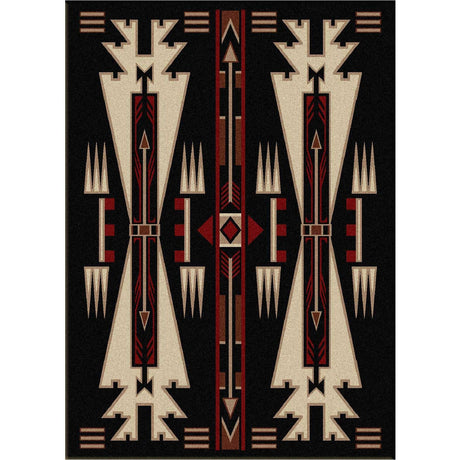 American Dakota Horse Thieves Black Rug