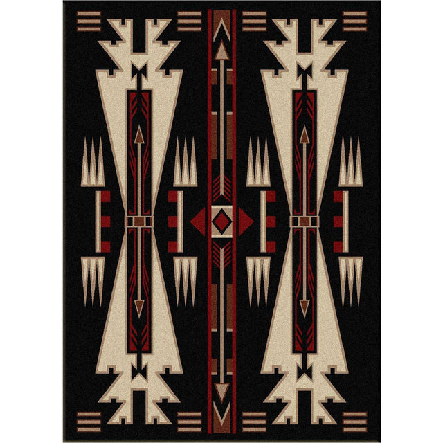 American Dakota Horse Thieves Black Rug