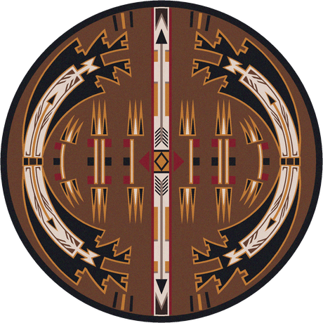 American Dakota Horse Thieves Brown Rug