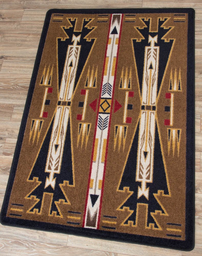 American Dakota Horse Thieves Brown Rug