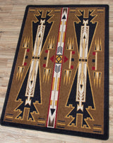 American Dakota Horse Thieves Brown Rug