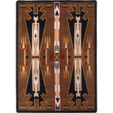 American Dakota Horse Thieves Brown Rug