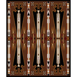 American Dakota Horse Thieves Brown Rug