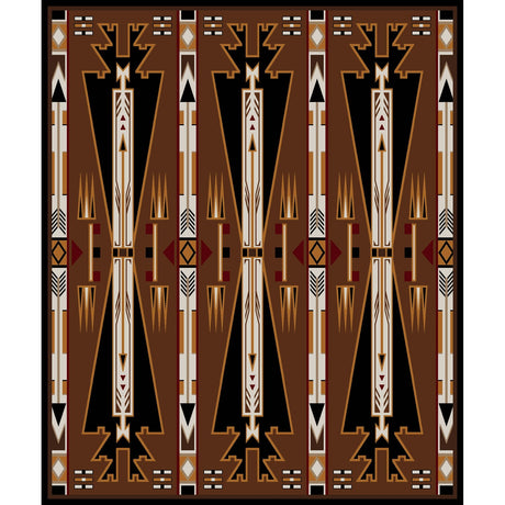 American Dakota Horse Thieves Brown Rug
