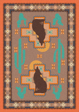 American Dakota Howl at the Moon Desert Rose Rug