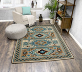 American Dakota Indigo Turquoise Rug