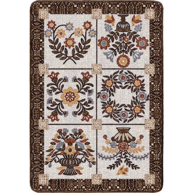American Dakota Inspired Quilt Brown Rug - 0688BRN234
