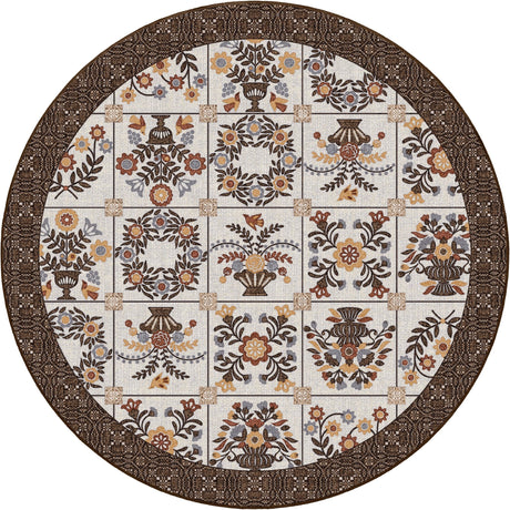 American Dakota Inspired Quilt Brown Rug - 0688BRN234