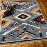 American Dakota Interlaced Horizon Gray Stone Rug - 0757GST234