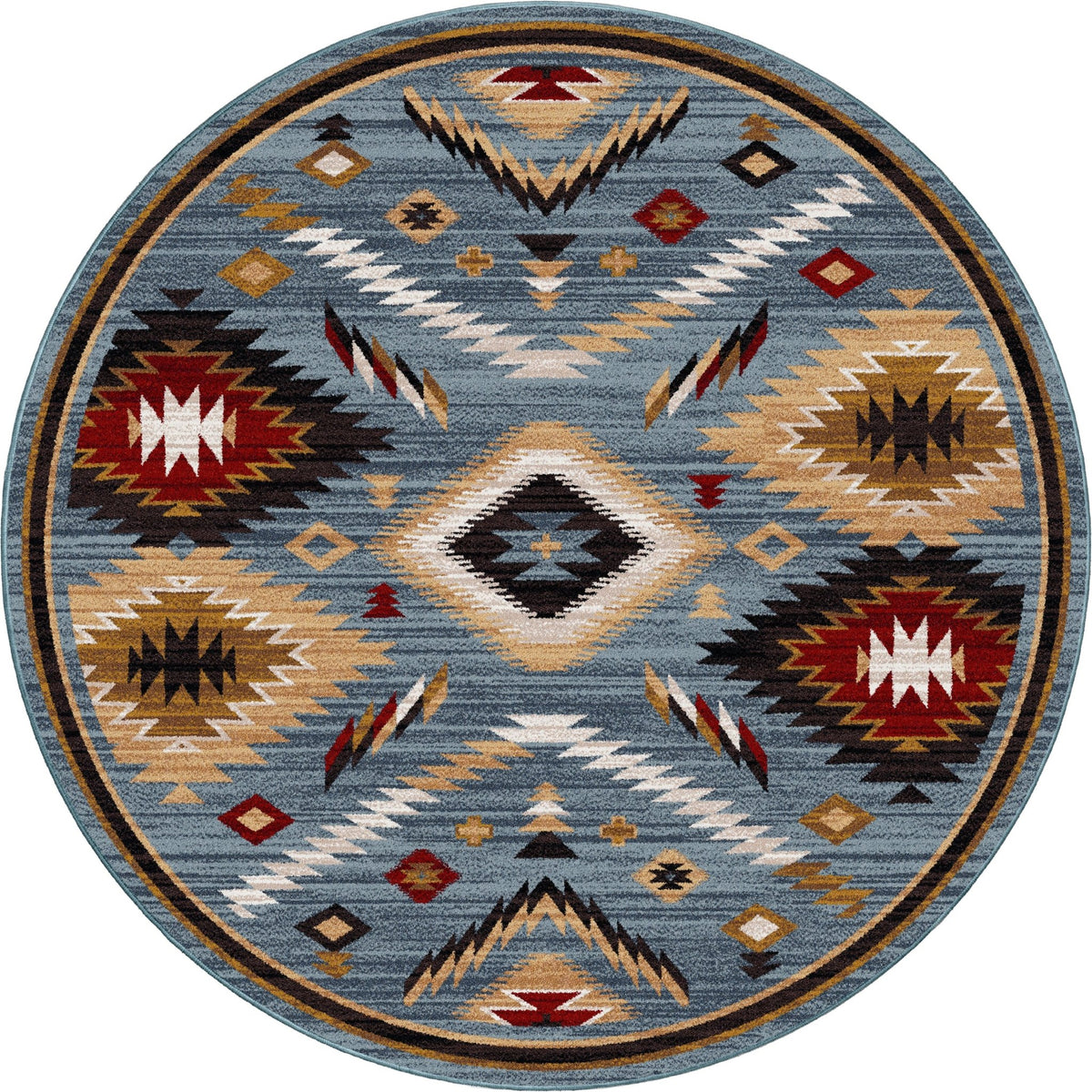 American Dakota Interlaced Horizon Gray Stone Rug - 0757GST234