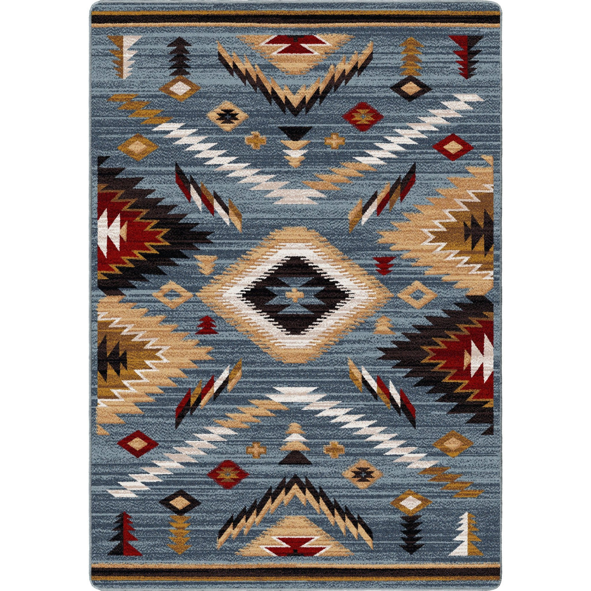 American Dakota Interlaced Horizon Gray Stone Rug - 0757GST234